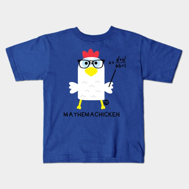 mathmechicken Kids T-Shirt by toddgoldmanart